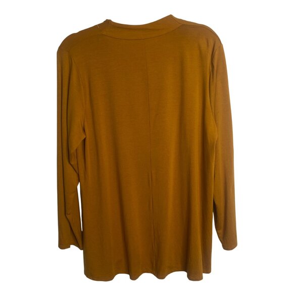 Eileen Fisher Tunic Top Womens L‎ Long Sleeves V-Neck Minimalist Capsule - Picture 3 of 8